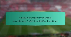 Spiegu aizsardzība: Kvartārbeka ierobežošana, Spēlētāju atbildība, Iestatījums
