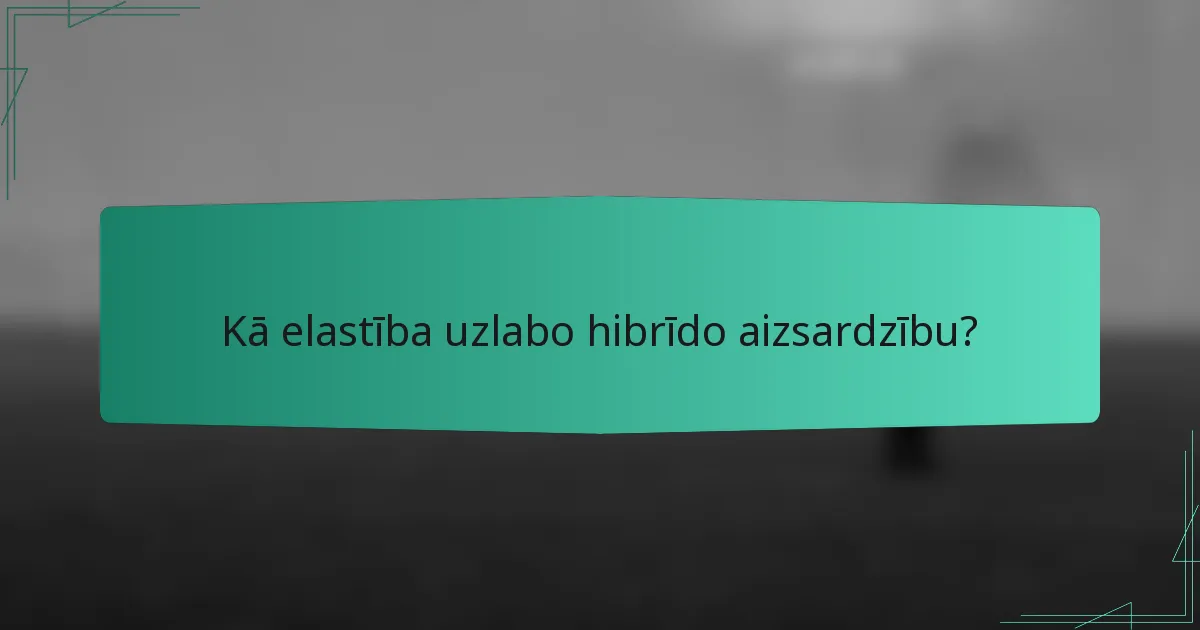Kā elastība uzlabo hibrīdo aizsardzību?